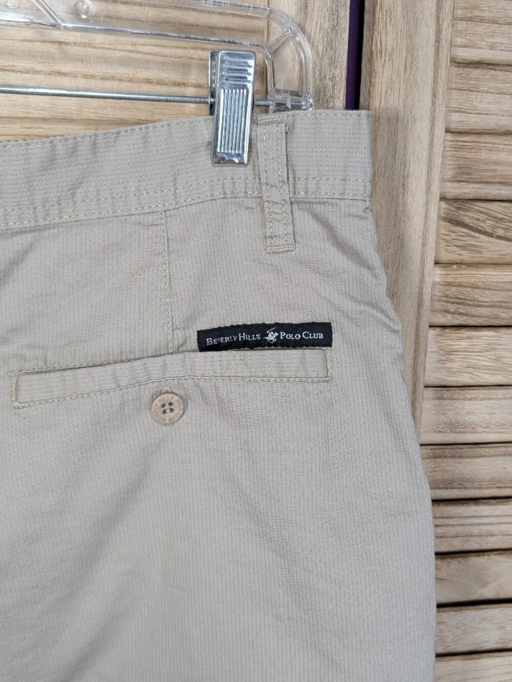 Beverly Hills Polo Club Classic Khaki Casual Shorts - Neutral Beige Size 34